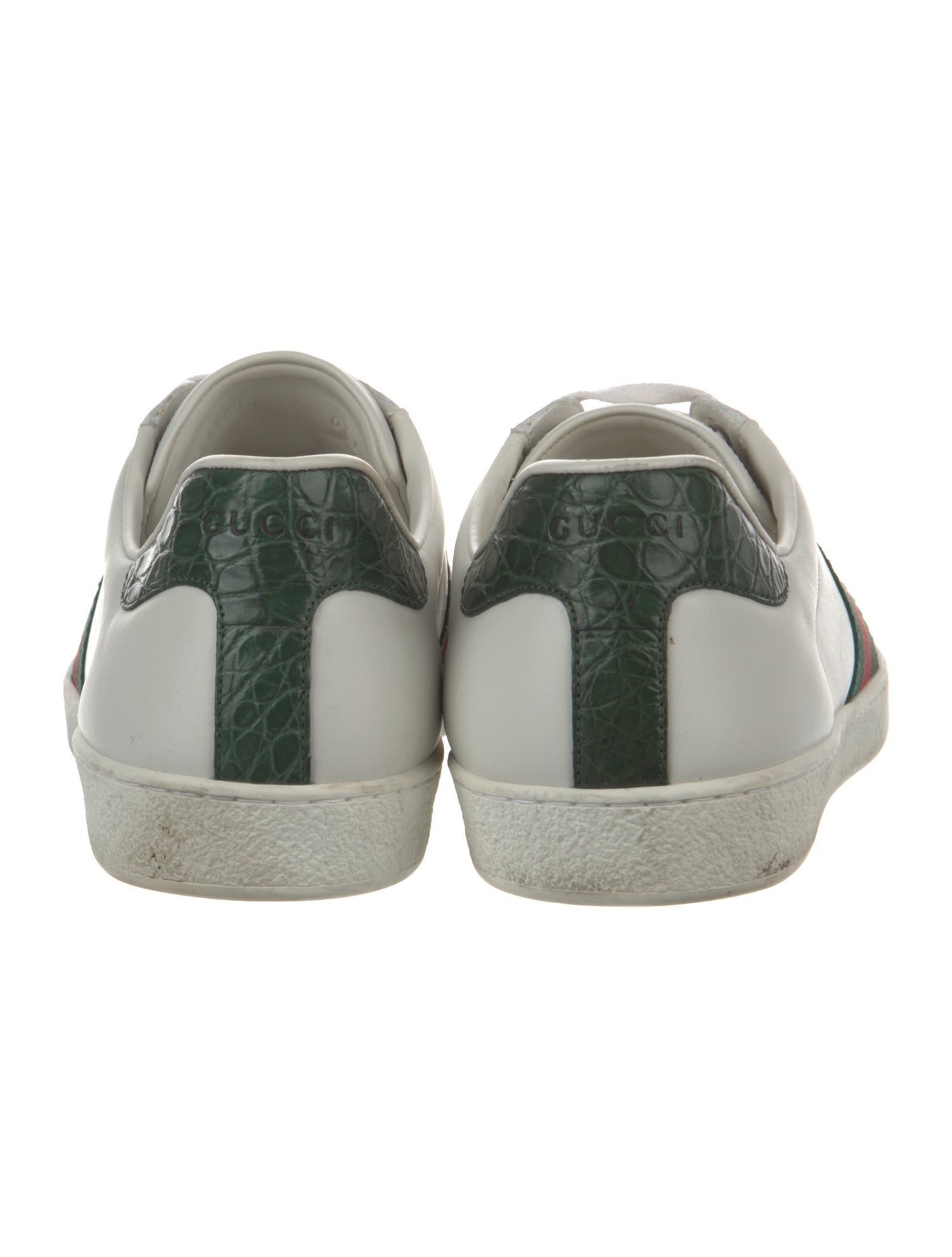 Gucci Web Accent Leather Sneakers